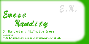 emese mandity business card